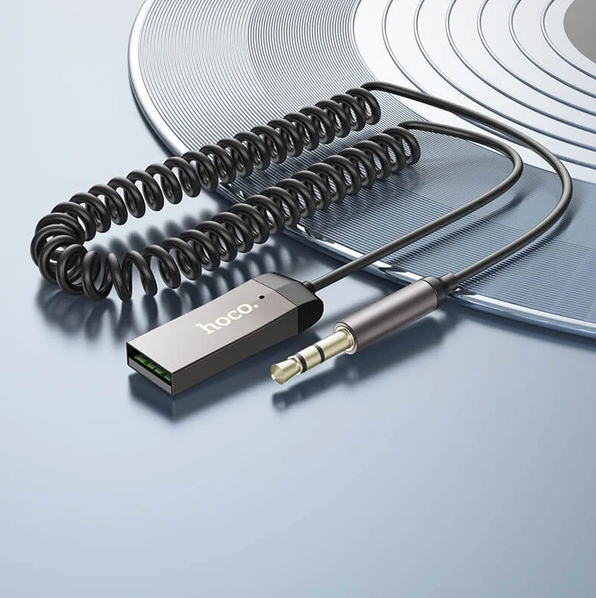 Hoco Wireless Bluetooth Audio Receiver. Bluetooth to 3.5mm AUX Cable Audio Adapter. USB Powered. E78