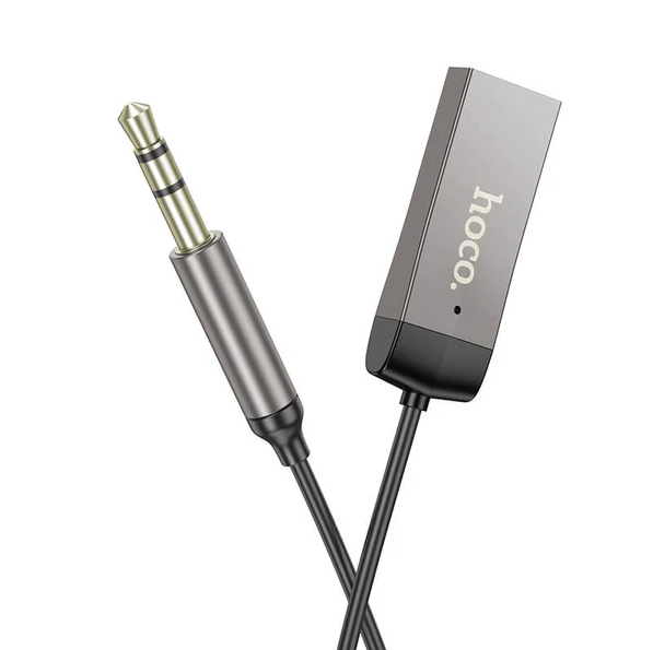 Hoco Wireless Bluetooth Audio Receiver. Bluetooth to 3.5mm AUX Cable Audio Adapter. USB Powered. E78