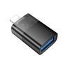 Hoco iPhone/iPad plug to USB-A socket converter. Charging cable adapter. Compatible with iPhone 5 to 14 cable. U36