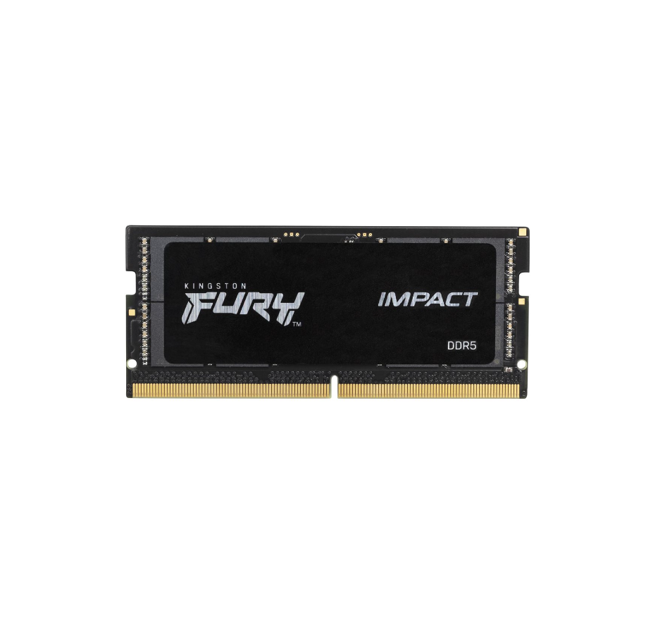 Kingston FURY Impact, DDR5, 16GB, Computer RAM Memory, SO DIMM 262 pin, 4800 MHz, PC5, 38400, CL38, 1.1 V, unbuffered, on, die ECC, for Intel Next Un