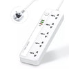 LDNIO 2M Universal Power Strip Extension lead. 4 USB Ports. Switch. 2500W. USB PD/QC3 20W. UK/IE Plug to 5 AC sockets for UK/IE,EU,US & Asia plugs