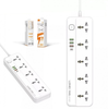 LDNIO 2M Universal Power Strip Extension lead. 4 USB Ports. Switch. 2500W. USB PD/QC3 20W. UK/IE Plug to 5 AC sockets for UK/IE,EU,US & Asia plugs