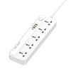 LDNIO 2M Universal Power Strip Extension lead. 4 USB Ports. Switch. 2500W. USB PD/QC3 20W. UK/IE Plug to 5 AC sockets for UK/IE,EU,US & Asia plugs