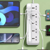 LDNIO 2M Universal Power Strip Extension lead. 4 USB Ports. Switch. 2500W. USB PD/QC3 20W. UK/IE Plug to 5 AC sockets for UK/IE,EU,US & Asia plugs