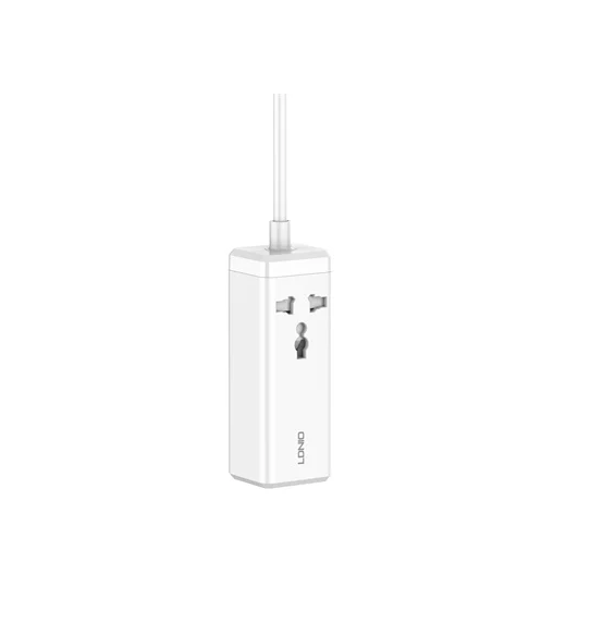 Ldnio SC1418 Extension Cord 65W IE UK Worldwide Plug 2 USB 2 USB-C ports Power Strip Wire 2m Power Socket Laptop android ipad iphone phone Fast Charge