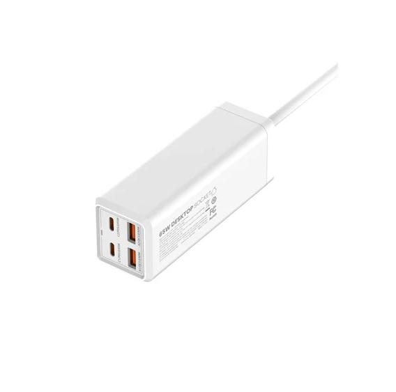 Ldnio SC1418 Extension Cord 65W IE UK Worldwide Plug 2 USB 2 USB-C ports Power Strip Wire 2m Power Socket Laptop android ipad iphone phone Fast Charge