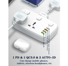 Ldnio SC2413 short Extension Cord IE UK Worldwide Plug 3 USB 1 USB-C ports PD QC3 Power Strip Wire Power Socket Laptop android ipad iphone Fast Charge