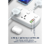 Ldnio SC2413 short Extension Cord IE UK Worldwide Plug 3 USB 1 USB-C ports PD QC3 Power Strip Wire Power Socket Laptop android ipad iphone Fast Charge