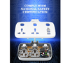 Ldnio SC2413 short Extension Cord IE UK Worldwide Plug 3 USB 1 USB-C ports PD QC3 Power Strip Wire Power Socket Laptop android ipad iphone Fast Charge