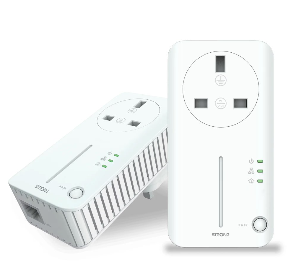 STRONG AV600 POWERLINE KIT, Data Transfer Speed Up to 600 Mbps, No Configuration Required (2 PACK)