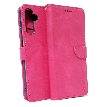 Samsung A15 4G/5G phone case wallet cover flip anti drop anti slip shockproof pink