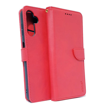 Samsung A15 4G/5G phone case wallet cover flip anti drop anti slip shockproof red