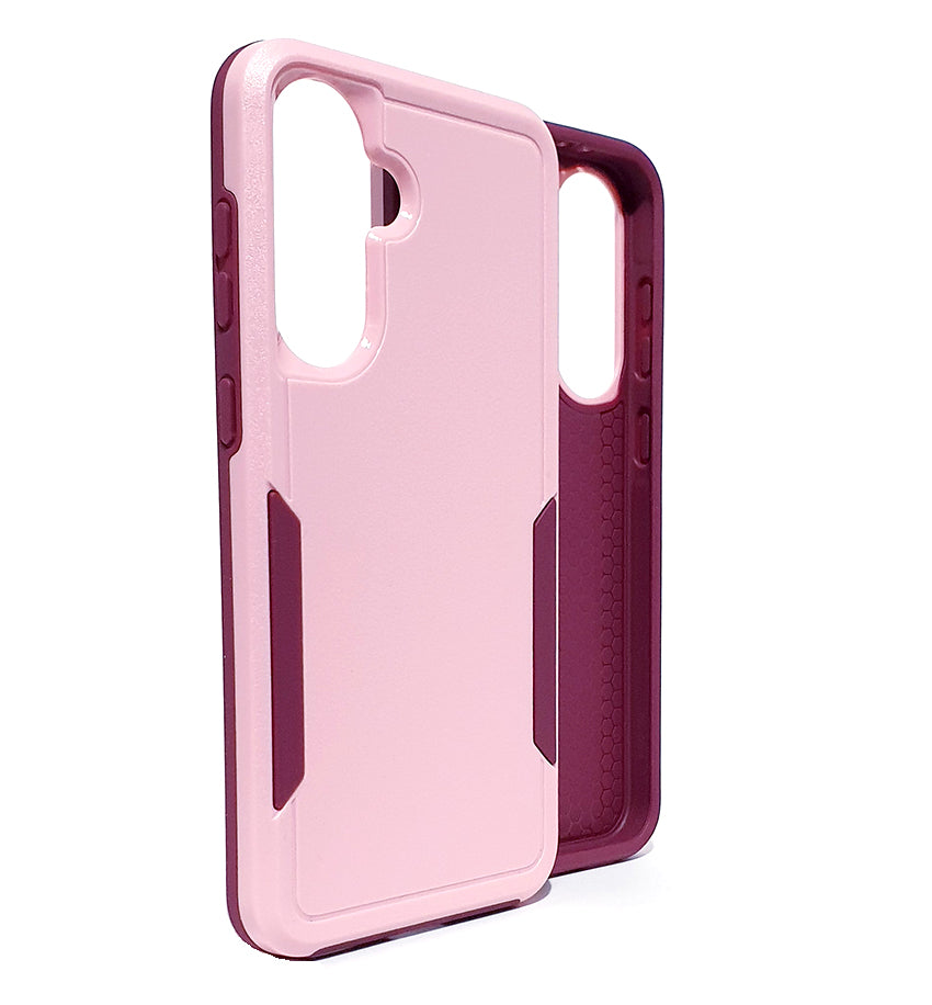 Samsung A16 / A17 / A26 5G Symmetry Hard Phone Case. Pink armor, Anti drop, shockproof, rugged and protective