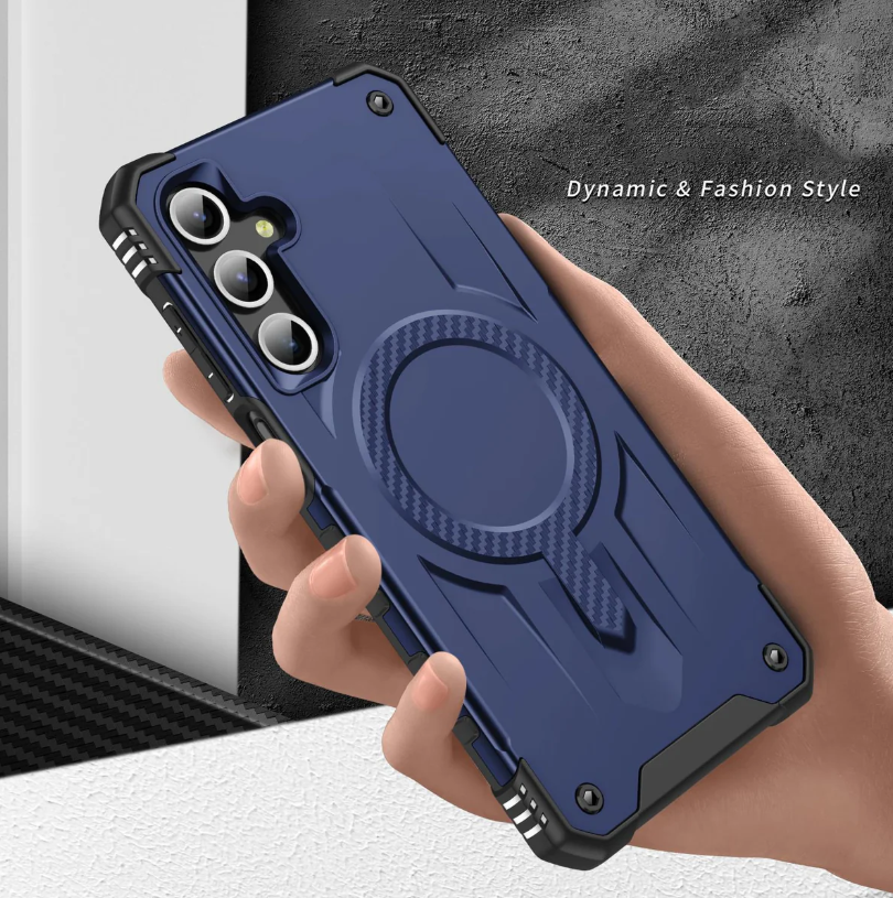 Samsung A16 / A17 / A26 5G phone case blue. Magnetic, Magsafe, Armor, Anti-Drop, Shockproof, Rugged, Protective.