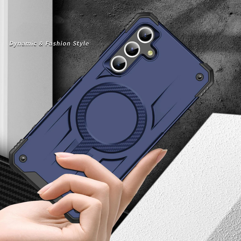 Samsung A16 / A17 / A26 5G phone case blue. Magnetic, Magsafe, Armor, Anti-Drop, Shockproof, Rugged, Protective.