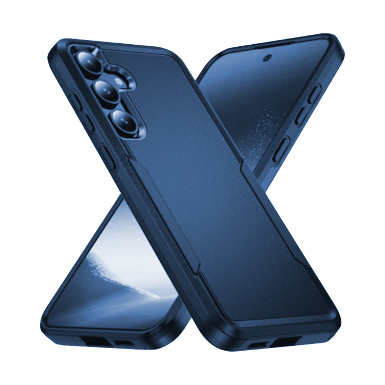 Samsung A35 / A55 5G Symmetry Hard Phone Case. Blue armor, Anti drop, shockproof, rugged and protective