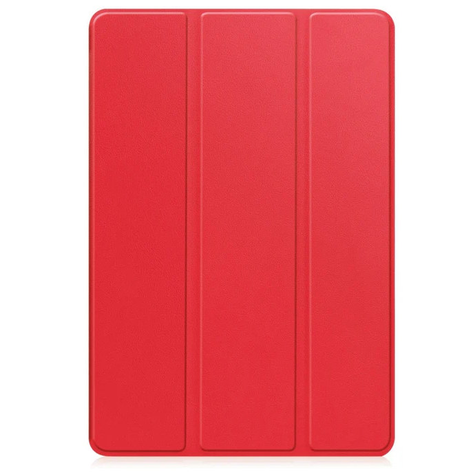 Samsung Galaxy Tab A9+ Case Red. 3 Fold Smart Leather TPU Cover with Auto Sleep/Wake & Stand