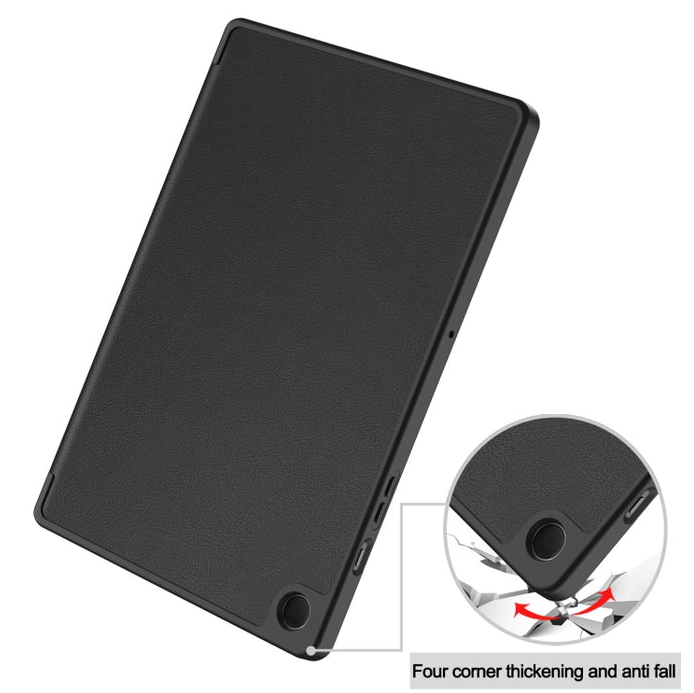 Samsung Galaxy Tab A9+ Case black. 3 Fold Smart Leather TPU Cover with Auto Sleep/Wake & Stand
