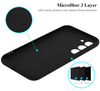 Samsung S23 Phone case. Soft, flexible liquid silicone protective cover. Black.