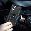Samsung S23 black armor phone case with ring - Anti-drop, shockproof and rugged protective design