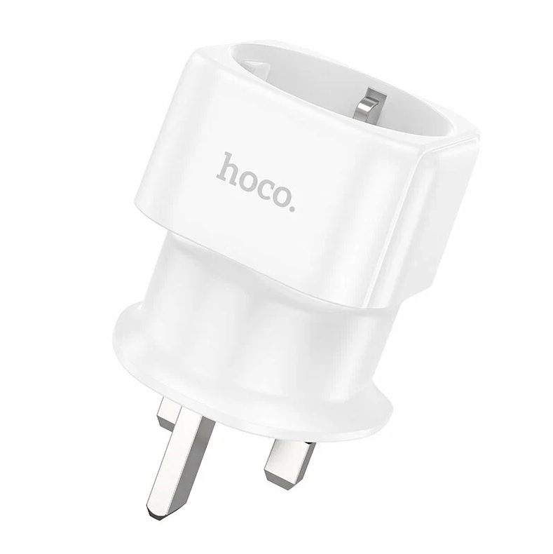 Travel adapter plug EU to UK. Hoco AC20B