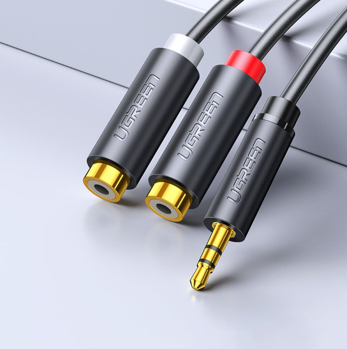UGREEN 3.5mm male to 2 RCA female adapter 25cm cable