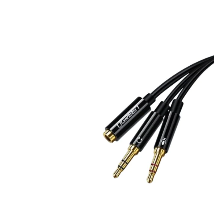 Ugreen 3.5mm AUX socket to dual 3.5mm AUX plug. Separate your microphone and audio.