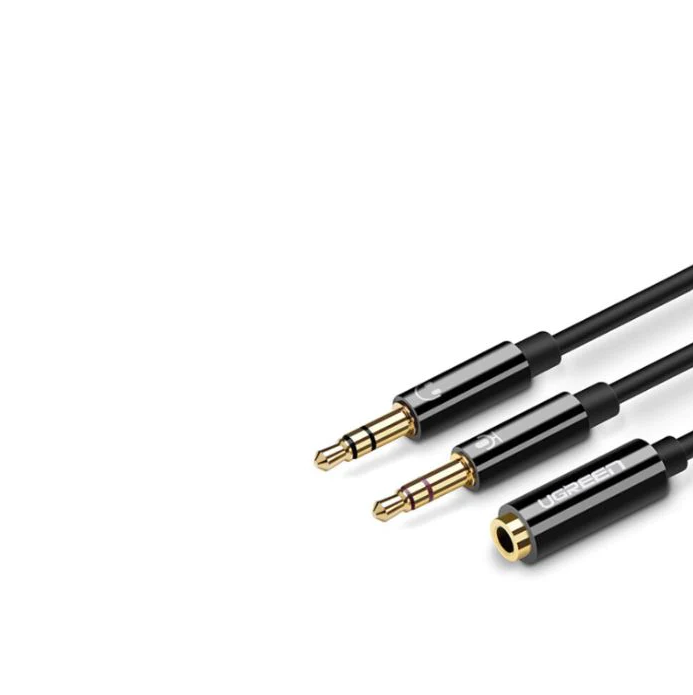 Ugreen 3.5mm AUX socket to dual 3.5mm AUX plug. Separate your microphone and audio.