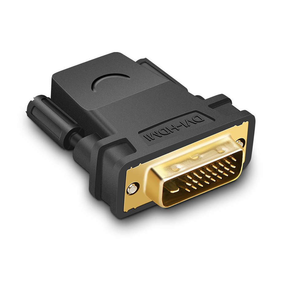 Ugreen DVI male to HDMI female adapter. Bi-Directional Data Transfer. HDMI, DVI-I, DVI-D, 24+1.