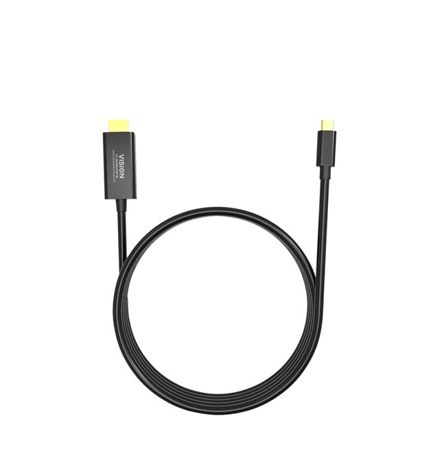 Vision. 2m USB-C to HDMI cable. 4K @ 60 Hz. USB-C 3.1 (M) to HDMI (M). 32 AWG. Black. Professional