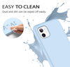 iPhone 11 Phone case. Soft, flexible liquid silicone protective cover. Light blue