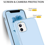 iPhone 11 Phone case. Soft, flexible liquid silicone protective cover. Light blue