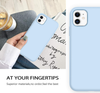 iPhone 11 Phone case. Soft, flexible liquid silicone protective cover. Light blue