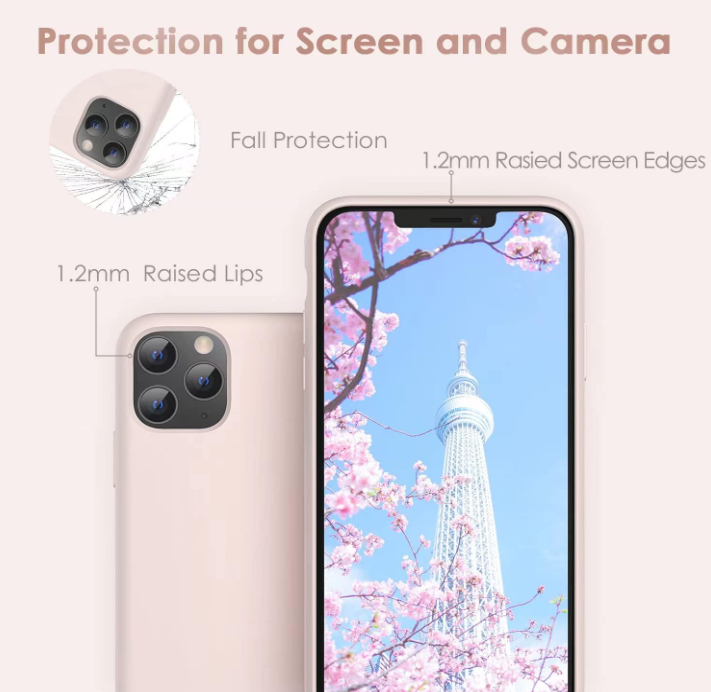 iPhone 11 Phone case. Soft, flexible liquid silicone protective cover. Pink.