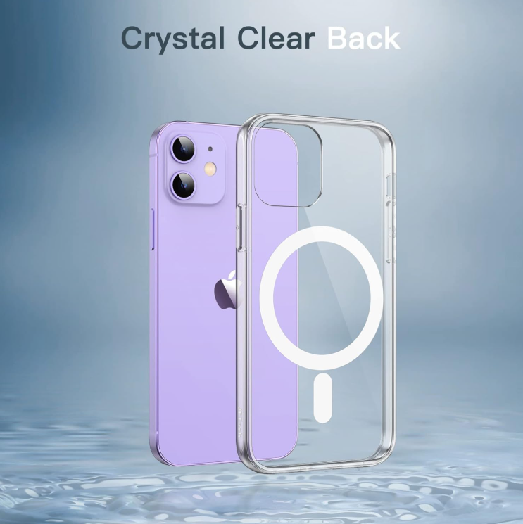 iPhone 12 / 12 Pro Magnetic Clear Case MagSafe Compatible Shockproof Anti-Scratch Slim Bumper Cover