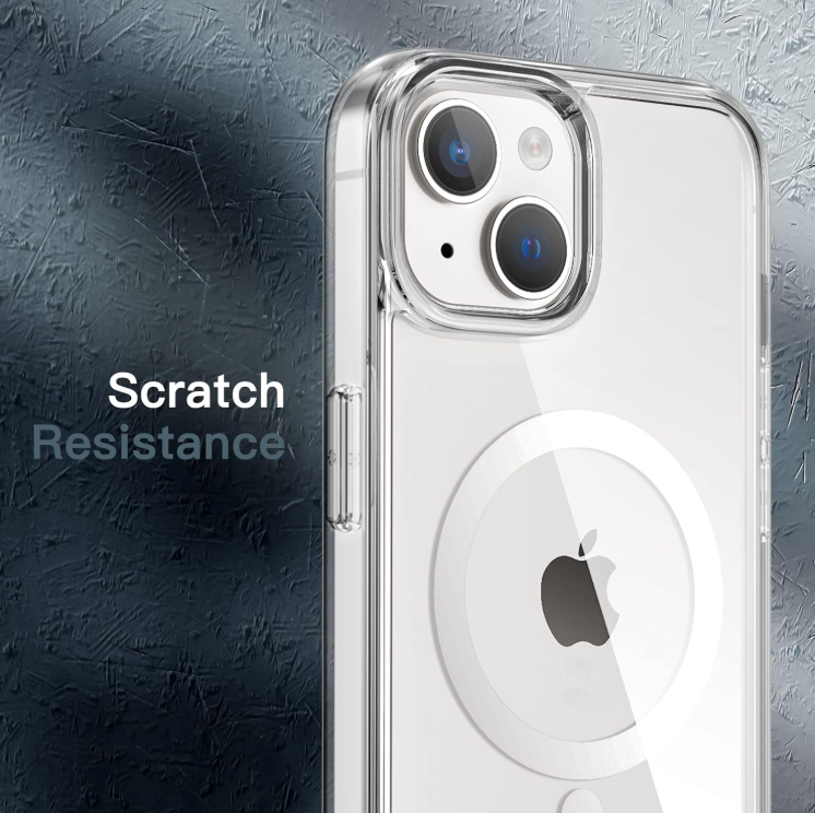 iPhone 13/14 Magnetic Clear Case MagSafe Compatible Shockproof Anti-Scratch Slim Bumper Cover