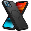 iPhone 13 & iPhone 14 Case. Magsafe, Magnetic, Symmetry Hard Phone Case. Black armor, Anti drop, shockproof, rugged and protective