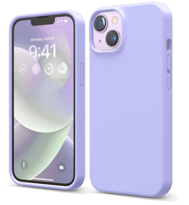 iPhone 15 phone case Soft Flexible Rubber Protective Cover light blue liquid silicone