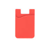 Pack of 2 Card slot Elastic Adhesive Sticker for Phone holds one card red