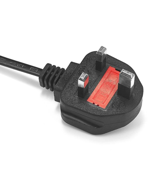 2M C5 Ireland/UK Power Lead for Laptops, Printers, and More (Black - Two Round Pin)