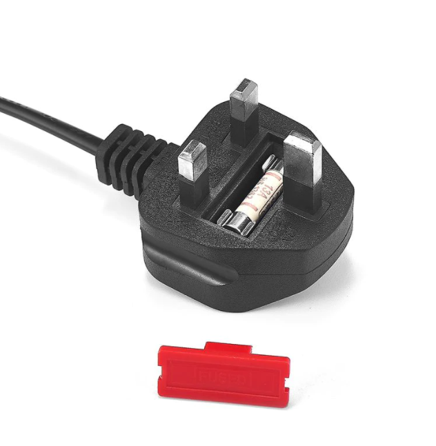 2M C5 Ireland/UK Power Lead for Laptops, Printers, and More (Black - Two Round Pin)