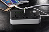 LDNIO 2m power strip. Ireland, UK, US, Asia, AU. 3 Power sockets. 6 USB max 3.4a with Auto identify. Anti static power socket and Extension lead.