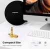 3-Pack of 3.5mm Stereo Socket to 6.35mm 1/4 Jack Headphone Adapter Plugs for High-Quality Audio Connectivity