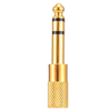 3-Pack of 3.5mm Stereo Socket to 6.35mm 1/4 Jack Headphone Adapter Plugs for High-Quality Audio Connectivity
