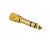 3-Pack of 3.5mm Stereo Socket to 6.35mm 1/4 Jack Headphone Adapter Plugs for High-Quality Audio Connectivity