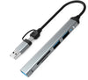 5 in 1 USB C / A hub to 3 port USB 3/2 SD TF memory card reader dual USB adapter