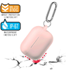Case for AirPods 3 silicone cover with Keychain, Protective pink