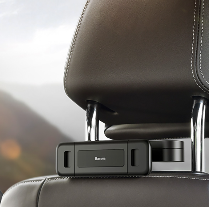 Baseus Backseat Tablet & Phone Holder, Universal Car Headrest Mount, Fits iPad & Devices 4.7–12.3"