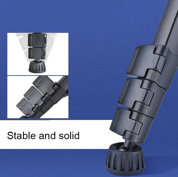 Camera Phone Tripod Portable Foldable, Fully Flexible Mount Tripod, Stand with 3D Head & Quick Release Plate 1.5 M