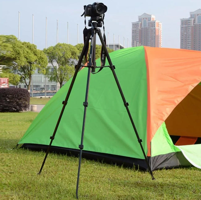 Camera Phone Tripod Portable Foldable, Fully Flexible Mount Tripod, Stand with 3D Head & Quick Release Plate 1.5 M